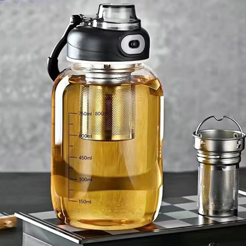 Home Gym Kettler - Bottiglia d'acqua in vetro grande da