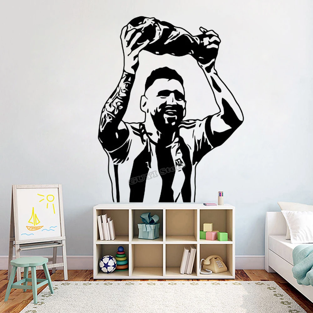 Home Gym On Wall - Messi Adesivo da parete Decalcomania in