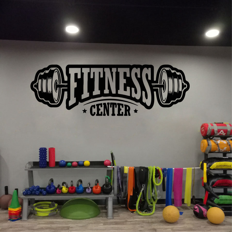 Home Gym On Wall - Palestra decorazione in vinile adesivo da