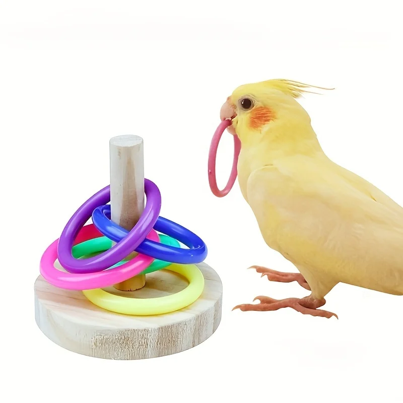 Gymnastic Rings Wooden - Giocattolo interattivo in legno con anello