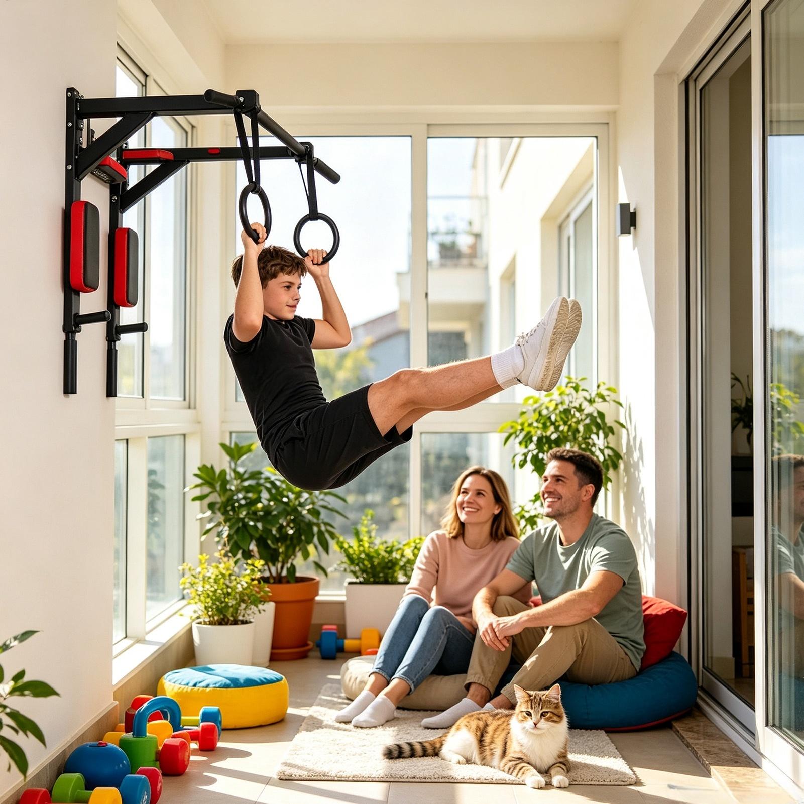 Home Gym Upper Body Workout - Barra per trazioni a parete, capacità