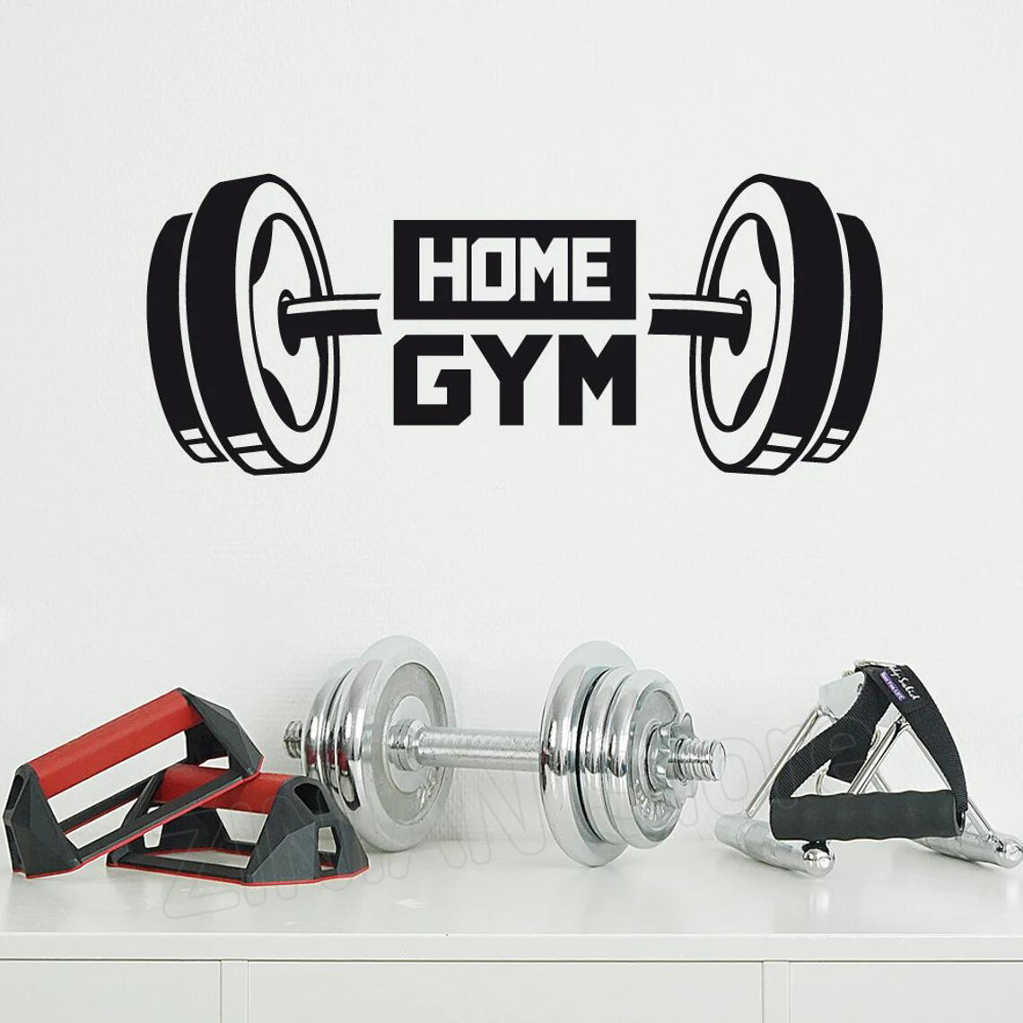 Home Gym On Wall - Fitness Home Gym Decor Adesivo da