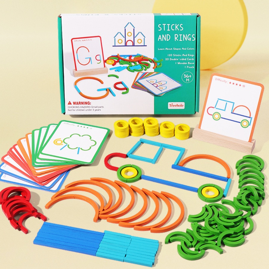 Giocattoli puzzle per l'educaz - Gymnastic Rings Wooden recensione e prezzo